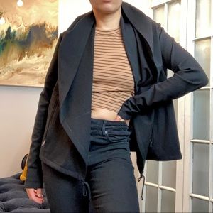 Helmut Lang Black Hoodie Cardigan